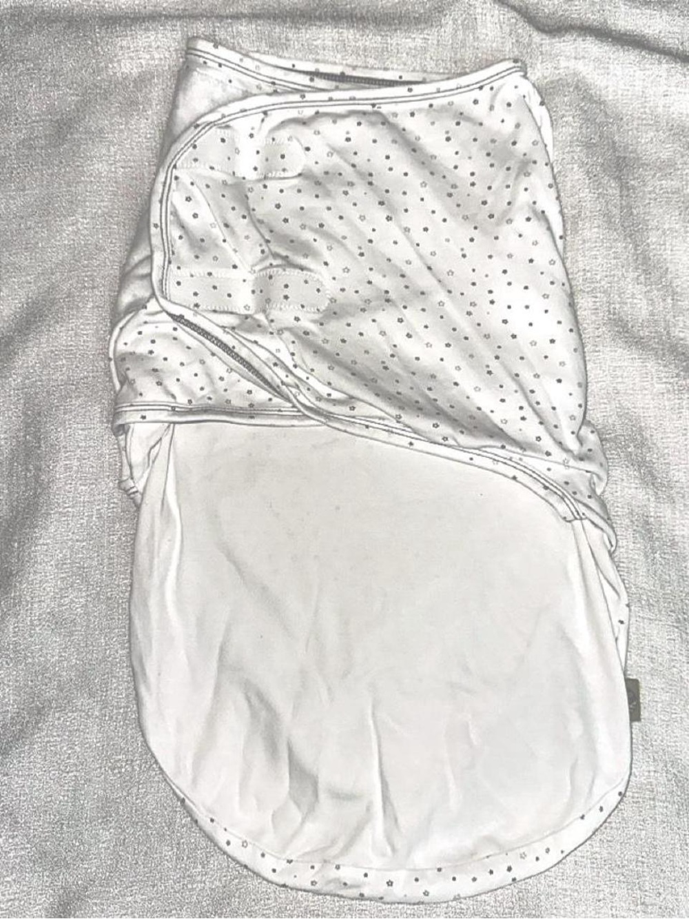 White Polka Dot Baby Swaddle Sack